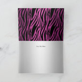 De roze Gestreepte Druk & de Boog danken u kaarden Bedankkaart (Binnen)