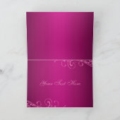 De roze Gestreepte Druk & de Boog danken u kaarden Bedankkaart (Binnen)