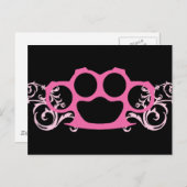 De roze Gewrichten van het Messing Briefkaart (Voorkant / Achterkant)