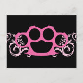 De roze Gewrichten van het Messing Briefkaart (Voorkant)