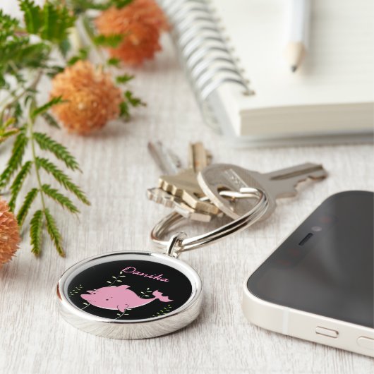 De roze Gift van Keychain van de Sleutelring van (Zijkant)