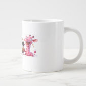 De roze giraffe grote koffiekop (Rechts)
