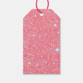 De roze Glitter Gift Labels Cadeaulabel