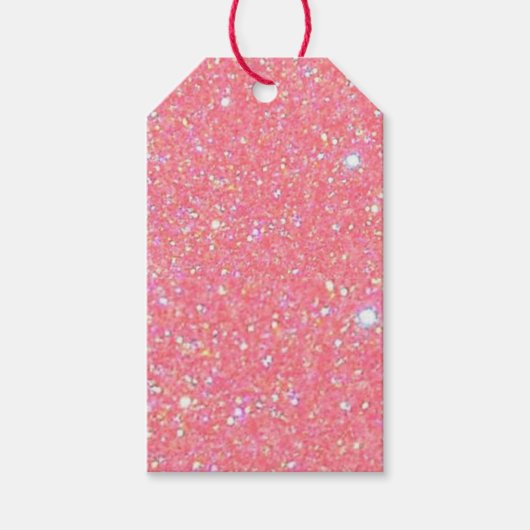 De roze Glitter Gift Labels Cadeaulabel (Voorkant)