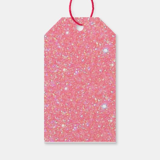 De roze Glitter Gift Labels Cadeaulabel (Achterkant)