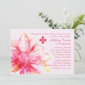 De roze Godsdienstige Uitnodiging van de Dahlia (Staand voorkant)