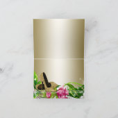 De roze Gouden Hoge Rozen van de Schoen van de Bedankkaart (Binnen)