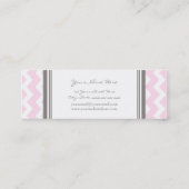 De roze Grijze Retro Visitekaartjes van de Chevron (Achterkant)