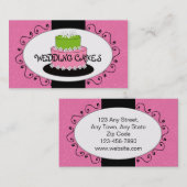 De roze Groene Visitekaartjes van de Bakkerij van (Voorkant / Achterkant)