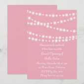 De roze grote opening Twinkle Lichten Kaart (Voorkant / Achterkant)