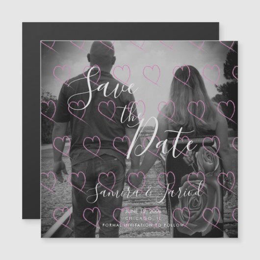 De Roze Hand van de Doodsen van het hart tekende s (Voorkant / Achterkant)