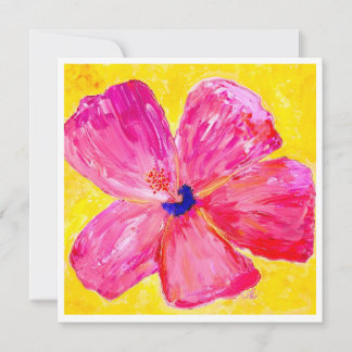 De roze Hibiscus Briefkaart