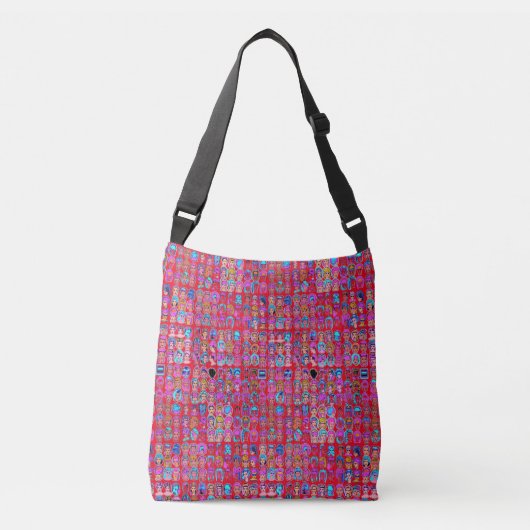 De roze Hive, Red Crossbody Bag Tas (Voorkant)