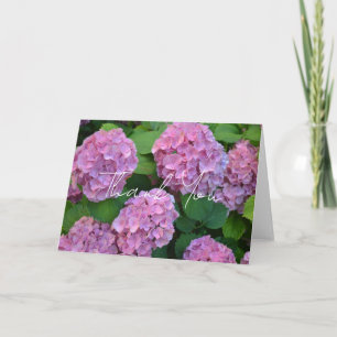 De roze Hortensia hydrangea bloemen Bedankkaart
