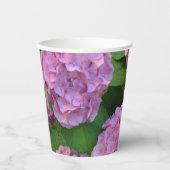 De roze Hortensia hydrangea Papieren Bekers (Voorkant)
