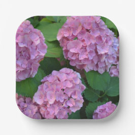 De roze Hortensia hydrangea Papieren Bordje