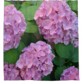 De roze Hortensia hydrangea struik Douchegordijn (Voorkant)