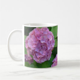 De roze Hortensia hydrangea struik Koffiemok