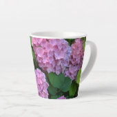 De roze Hortensia hydrangea struik Latte Mok (Rechterhoek)