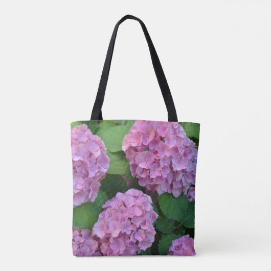 De roze Hortensia hydrangea Tote Bag (Achterkant)