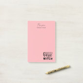 De roze Humor van Halloween Post-it® Notes (Op bureau)