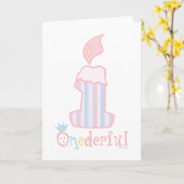 De Roze Kaars van ONEderful Kaart (Gele Bloem)