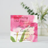 De roze Kaart van de Aankondiging van de (Staand voorkant)
