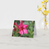 De roze kaart van de bloem bloemennota (Gele Bloem)