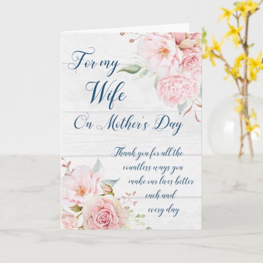 De roze Kaart van de Bloemen van de Moederdag voor (Gele Bloem)