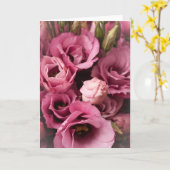 De roze Kaart van de Foto Lisianthus (Gele Bloem)