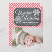 De roze Kaart van de Foto van de Vakantie van de (Voorkant / Achterkant)