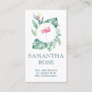 De roze Kaart van de Mama van de Flamingo Kust Visitekaartje
