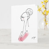 De roze Kaart van de Mode (Gele Bloem)