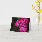 De roze Kaart van de Nota van de Geranium (Gele Bloem)