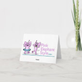 De roze Kaart van de Nota van het Logo van de (Achterkant)