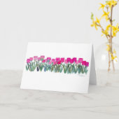 De roze Kaart van het Bosje van de Tulp (Gele Bloem)