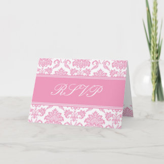 De roze Kaart van het Damast RSVP