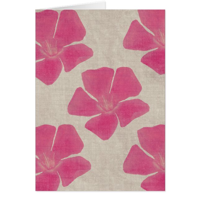 De roze Kaart van het Patroon van de Bloem (Voorkant)