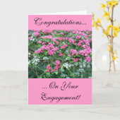De roze Kaart van het Verloving van de Haagdoorn (Gele Bloem)