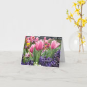 De roze Kaarten van de Nota van de Tulp Bos (Gele Bloem)