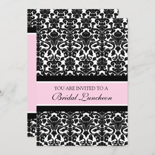 De roze Kaarten van de Uitnodiging van het (Voorkant / Achterkant)