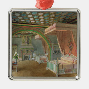 De roze kamer in het Chateau de Roquetaillade Metalen Ornament