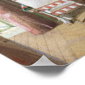 De roze kamer in het Chateau de Roquetaillade Poster (Hoek)