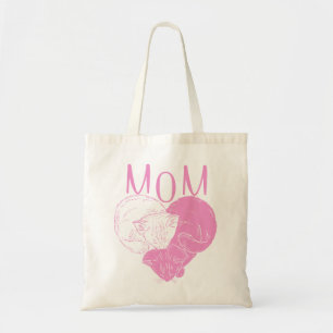 De roze Katten van het Hart van het MAMMA Tote Bag