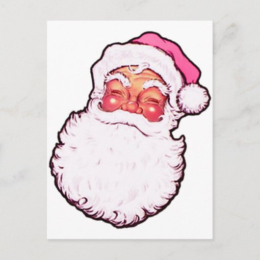 De roze Kerstman Feestdagenkaart (Voorkant)
