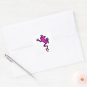 de roze KIKKER Vierkante Sticker (Envelop)