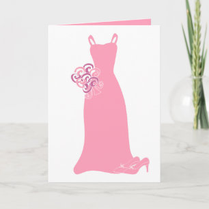 De roze Kleding van het Bruidsmeisje Kaart