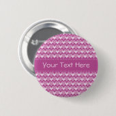 De roze knoop van het Hart, past aan Ronde Button 5,7 Cm (Voorkant /achterkant)