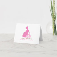 De roze Konijnen van het Mamma en van het Baby