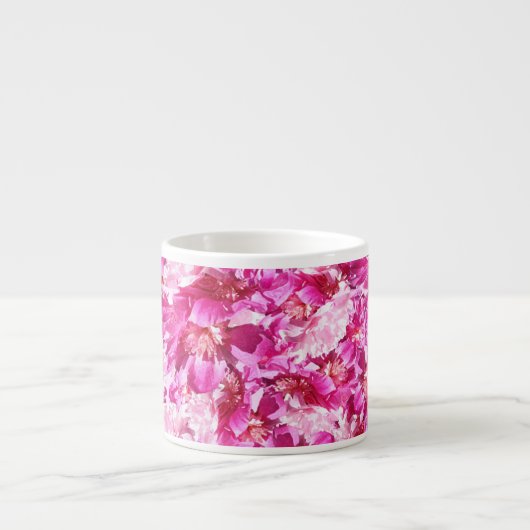 De roze Kop van de Espresso van de Bloem van (Voorkant)